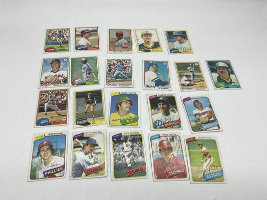 1978 Topps Baseball 20 Cards Vintage Blyleven Hough Boone Puhl Mendoza