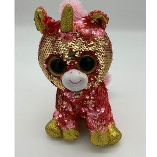 Sunset the Unicorn Beanie Boo by Ty - 10 Inches, Collectible, Good Condition