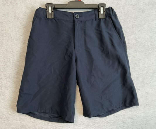 Chaps Shorts Boys 14 Husky Navy Blue School Uniform Flat Front Elastic Waist