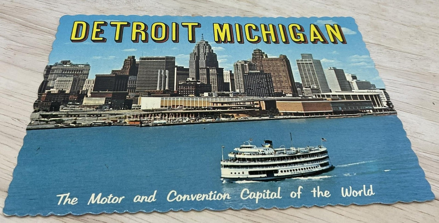Vintage Detroit Michigan Dexter Press Linen Photochrome Postcard 5.5x3.5 In