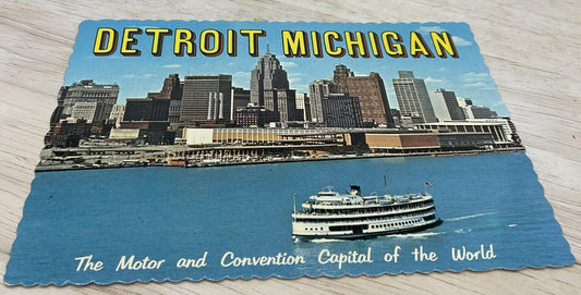 Vintage Detroit Michigan Dexter Press Linen Photochrome Postcard 5.5x3.5 In