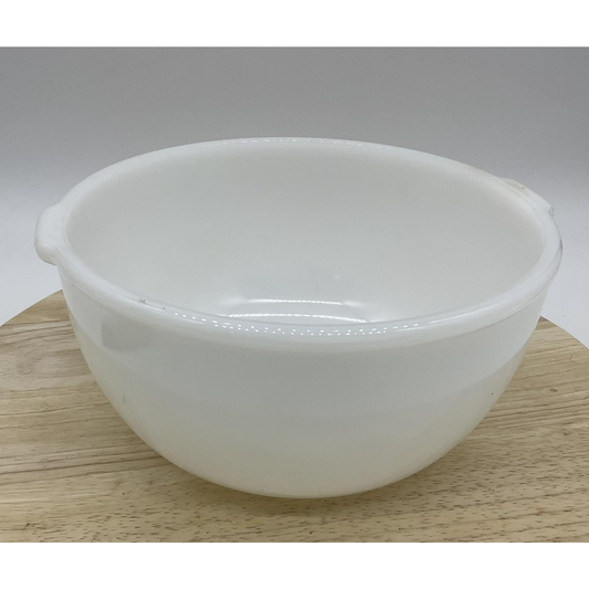 Glasbake 38CG White Milk Glass 4-Quart Mixing Bowl for Sunbeam Mixers VTG USA