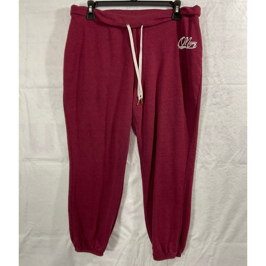 Old Navy Sweatpants Women Medium Burgundy Heathered Jogger Loungewear Joggers