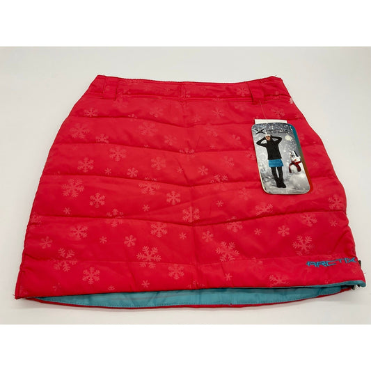 Arctix Snow Skirt Girls Small Melon Red Snowflake Quilted Insulated 6790-58 NEW