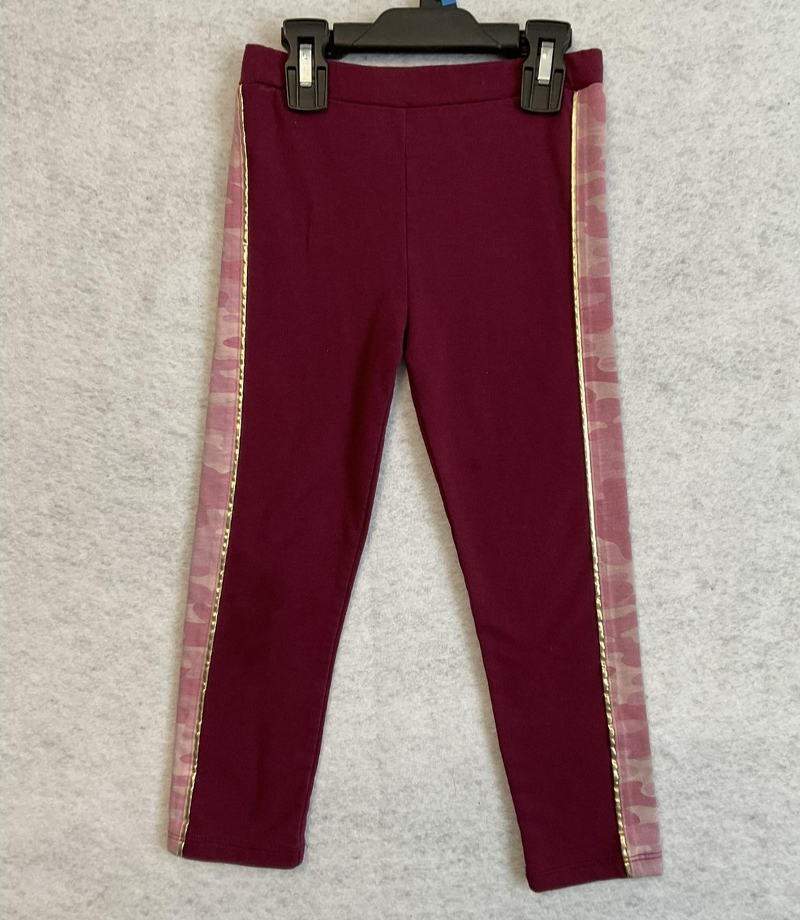 Garanimals Leggings Girls 5 Red Camo Side Stripe Ankle Stretch Pull On Pants
