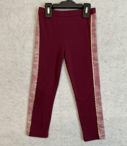 Garanimals Leggings Girls 5 Red Camo Side Stripe Ankle Stretch Pull On Pants