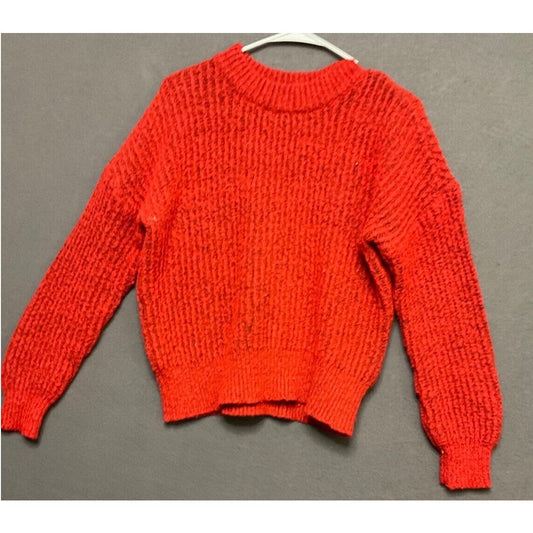 Sonoma Goods For Life Red Chunky Knit Sweater Size L Cozy Pullover