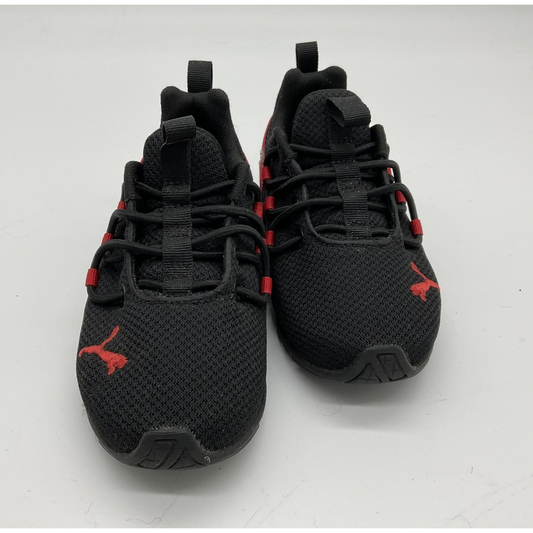 Puma Shoes Boys Size 11C Black Red SoftFoam+ Running Training Athletic 376358-01
