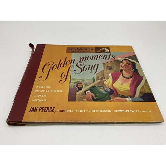 Vintage RCA Victor Golden Moments Of Song Jan Peerce 78 RPM Album Classical
