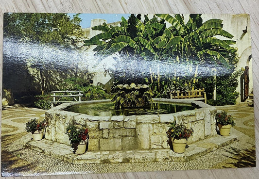 Vintage Spanish Gov Palace Fountain San Antonio TX Colourpicture Color 5.5x3.5