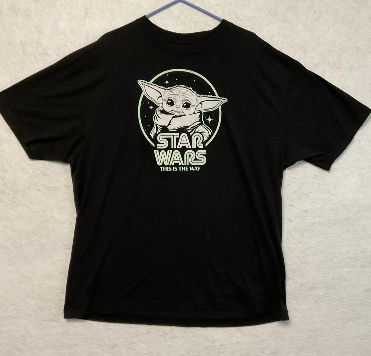 Star Wars Shirt Mens 2X Big Black Grogu Mandalorian Tee Mad Engine Short Sleeve