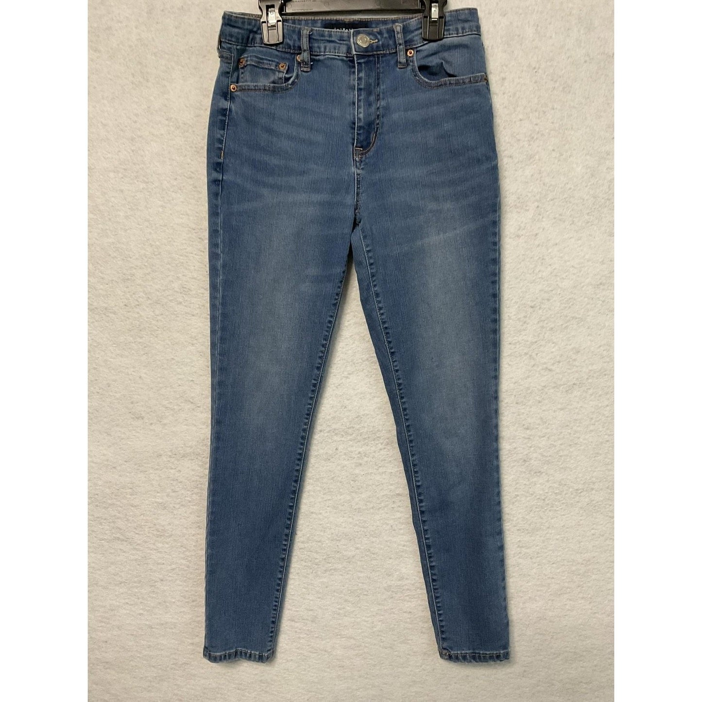 Aero Jeans Womens Blue Skinny Stretch Denim Mid Rise Five Pocket Casual
