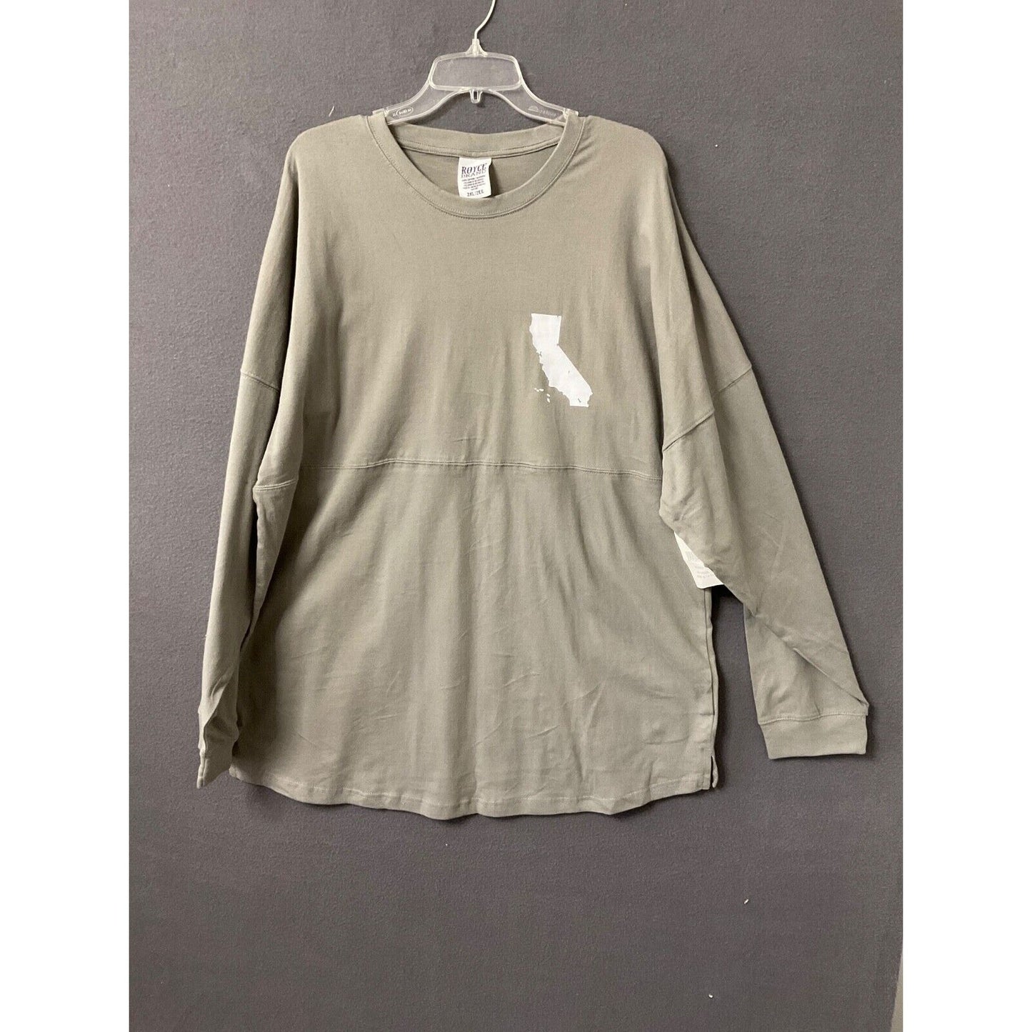 Royce Brand GrayCrew Neck Tee Long Sleeves 2XL Arizona EST 1912 Thumb Hole NWT