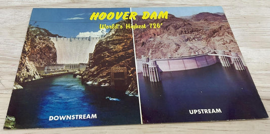 Vintage Hoover Dam Mike Roberts Studio Color Photochrome Postcard 5.5x3.5 In