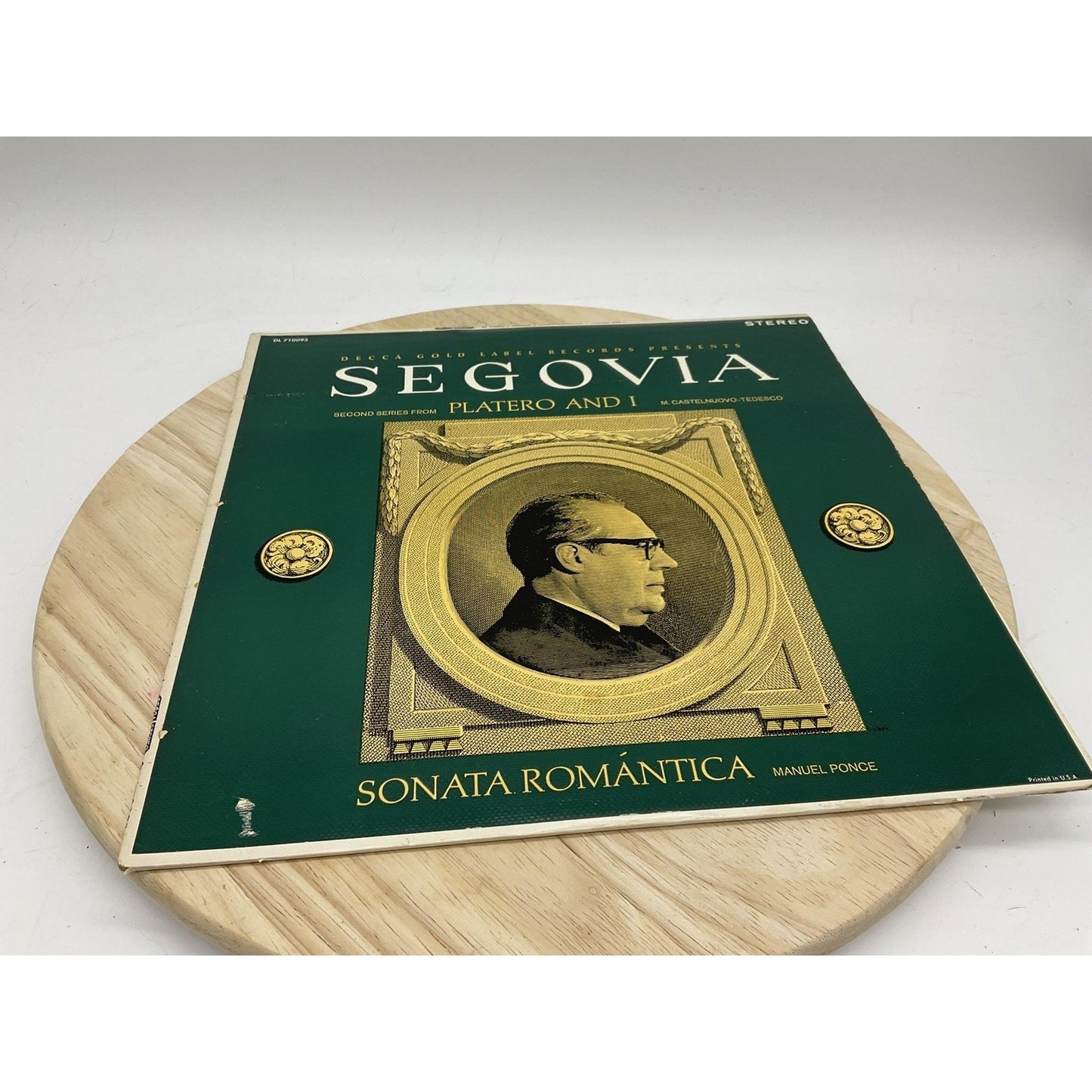 Vintage Andres Segovia LP Sonata Romantica Platero And I Classical Guitar Decca