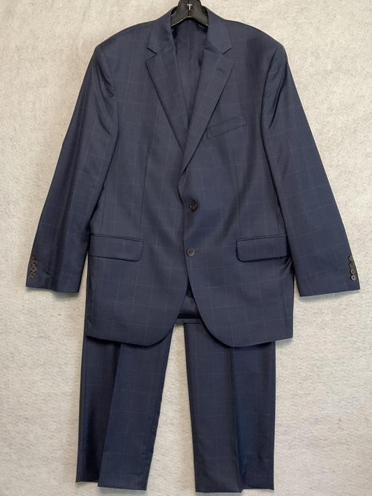 Angelos Suit Men 42 Blue Wool Plaid 2 Piece Pants 37x31 Super 150s Canada