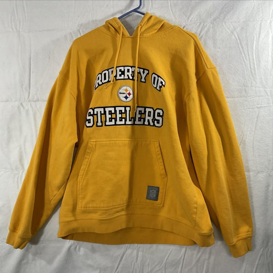 Pittsburgh Steelers Hoodie Sweatshirt Mens XL Yellow NFL Football Pullover