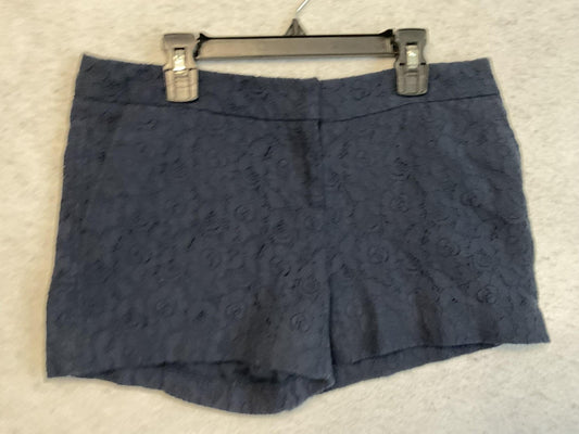 Kenar Shorts Womens 4 Blue Lace Floral Chino Lined Pockets Casual Dressy