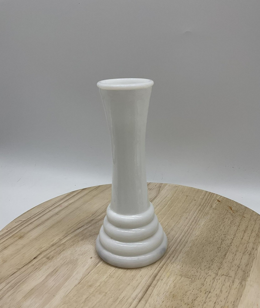 Vintage Milk Glass Bud Vase Candle Holder 8 In White Pedestal Deco Decor