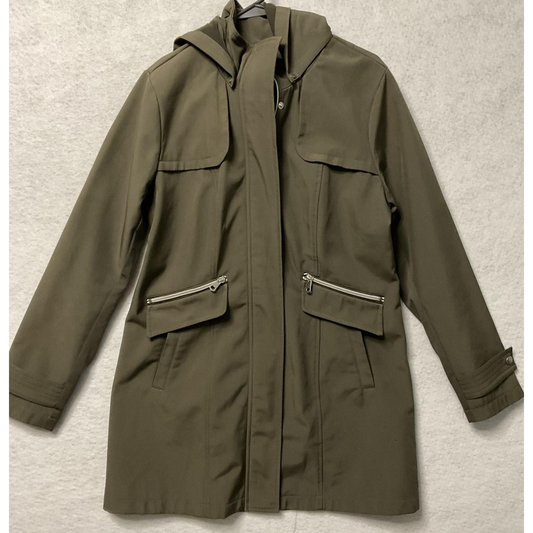 Sebby Collection Jacket Womens Medium Hooded Water Resistant Windproof Coat