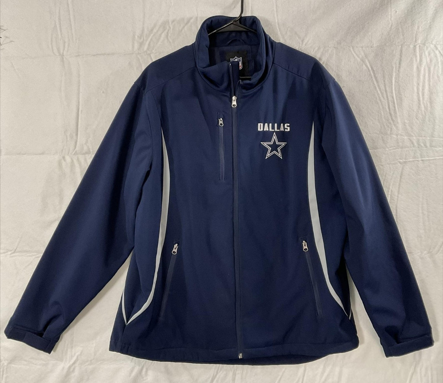 Dallas Cowboys Jacket Womens XL Blue NFL Football G-III Softshell Full Zip Coat