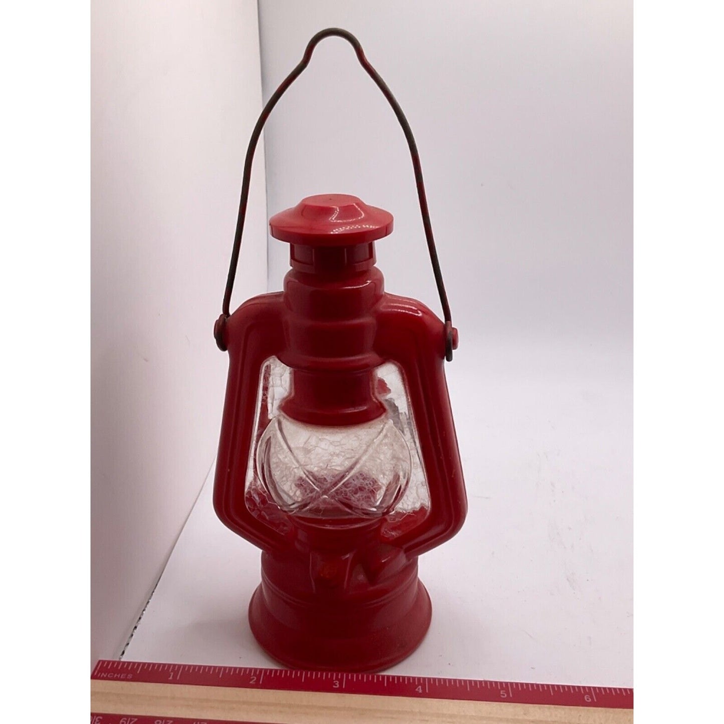 Vintage AVON Country Lantern Red Decanter, Collectible, Minor Paint Wear EMPTY