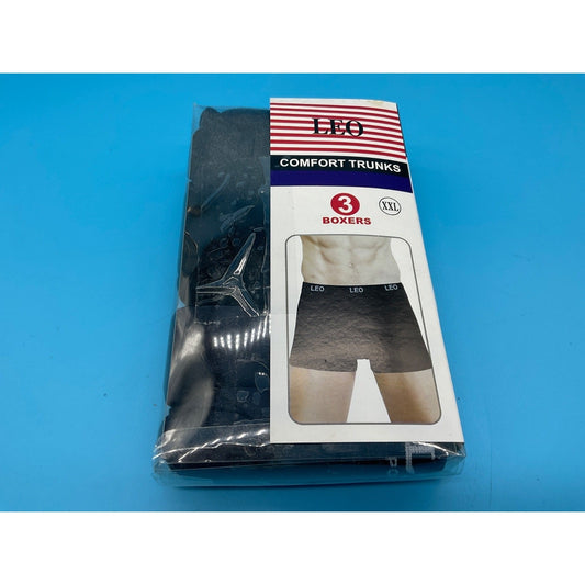 LEO Comfort Trunks Boxer Briefs XXL 3-Pack Underwear LPB-218663 Open Box