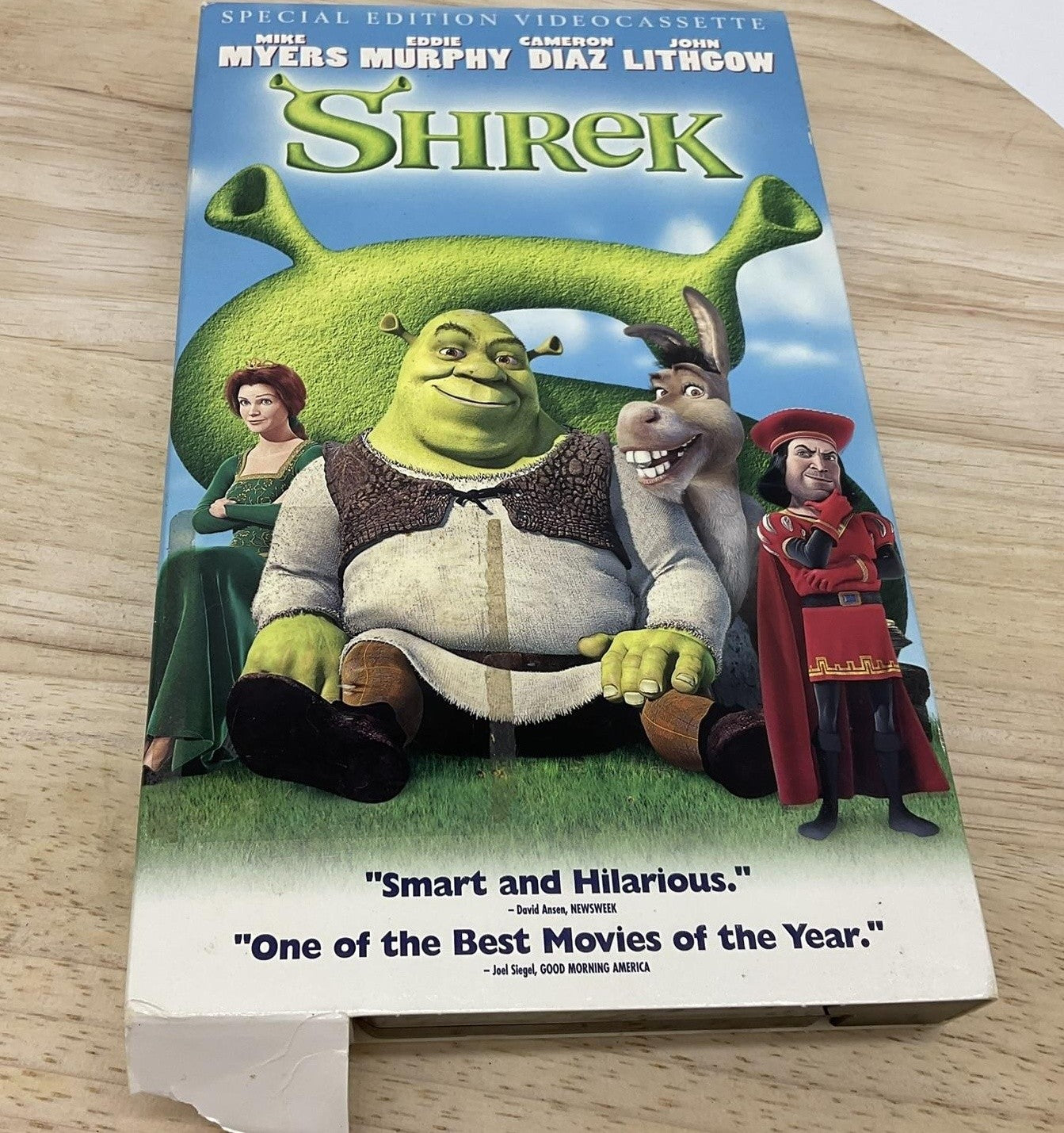 Shrek Special Edition VHS 2001 DreamWorks Animated Family Movie PG Videocassette