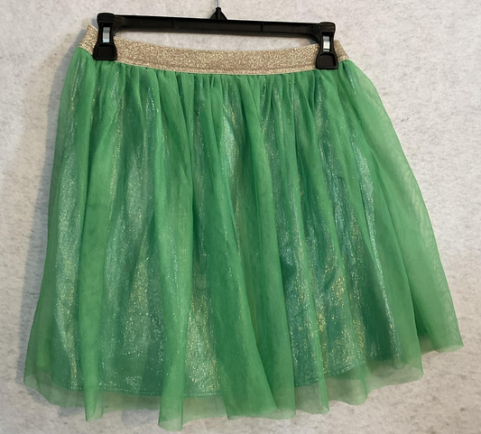 Cat & Jack Skirt Girls XL (14/16) Green Tulle Glitter Elastic Waist Tutu Party