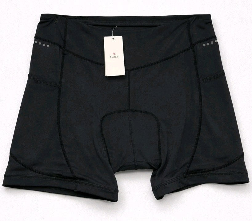 Baleaf Shorts Mens Small Black Padded Cycling Bike Pocket UPF 50+ Compression