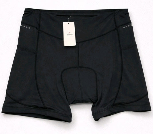Baleaf Shorts Mens Small Black Padded Cycling Bike Pocket UPF 50+ Compression