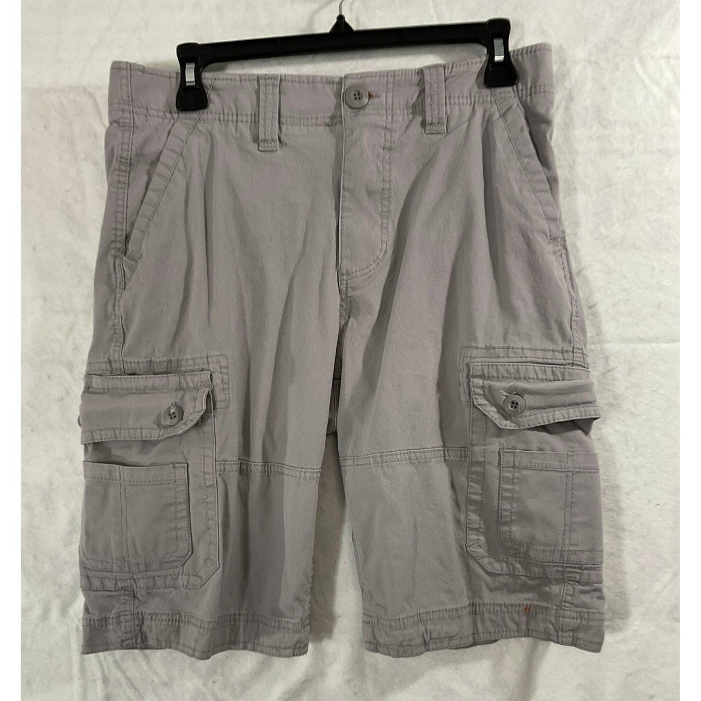 Urban Pipeline Cargo Shorts Mens 32 Grey Ultra Flex Cotton Blend Utility Casual