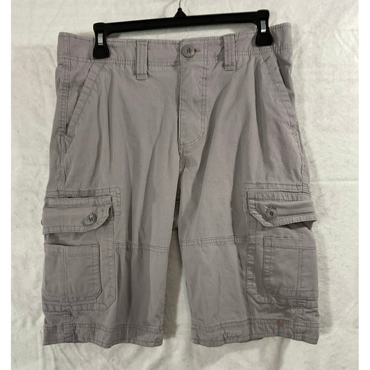 Urban Pipeline Cargo Shorts Mens 32 Grey Ultra Flex Cotton Blend Utility Casual