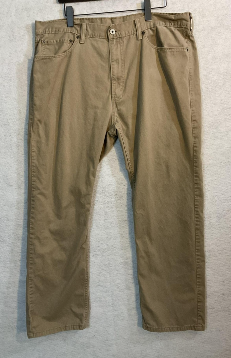 Levi's 505 Jeans Mens 40x30 Beige Khaki Straight Leg Regular Fit Denim 5-Pocket