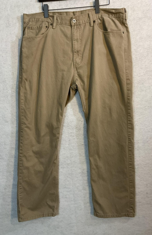 Levi's 505 Jeans Mens 40x30 Beige Khaki Straight Leg Regular Fit Denim 5-Pocket