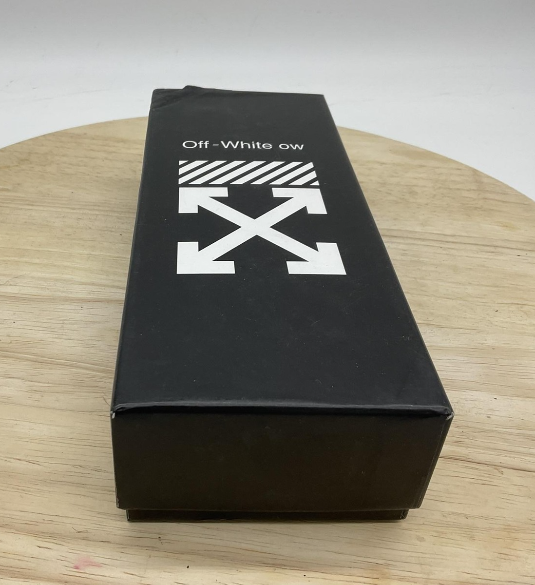 Off-White Case Mens Black Arrow Logo Rectangular Cardboard Storage Box Packaging