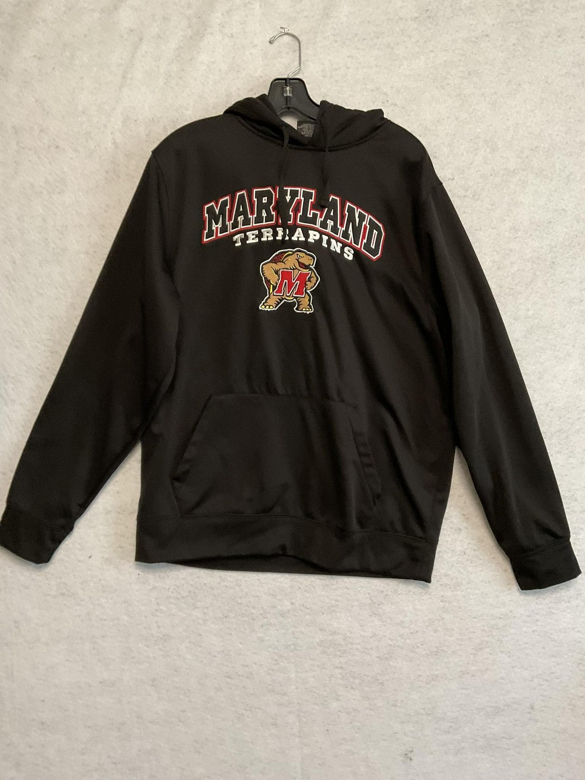 Maryland Terrapins Hoodie Sweatshirt Mens Large Black NCAA Football Colosseum