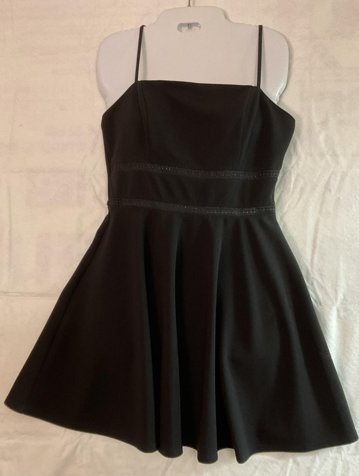 Altar'd State Dress Womens S Black Lace Square Neck Fit Flare Mini Party Skater