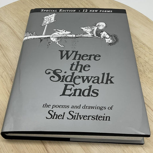 Vintage Where The Sidewalk Ends Shel Silverstein Gray HC Special Edition Poems