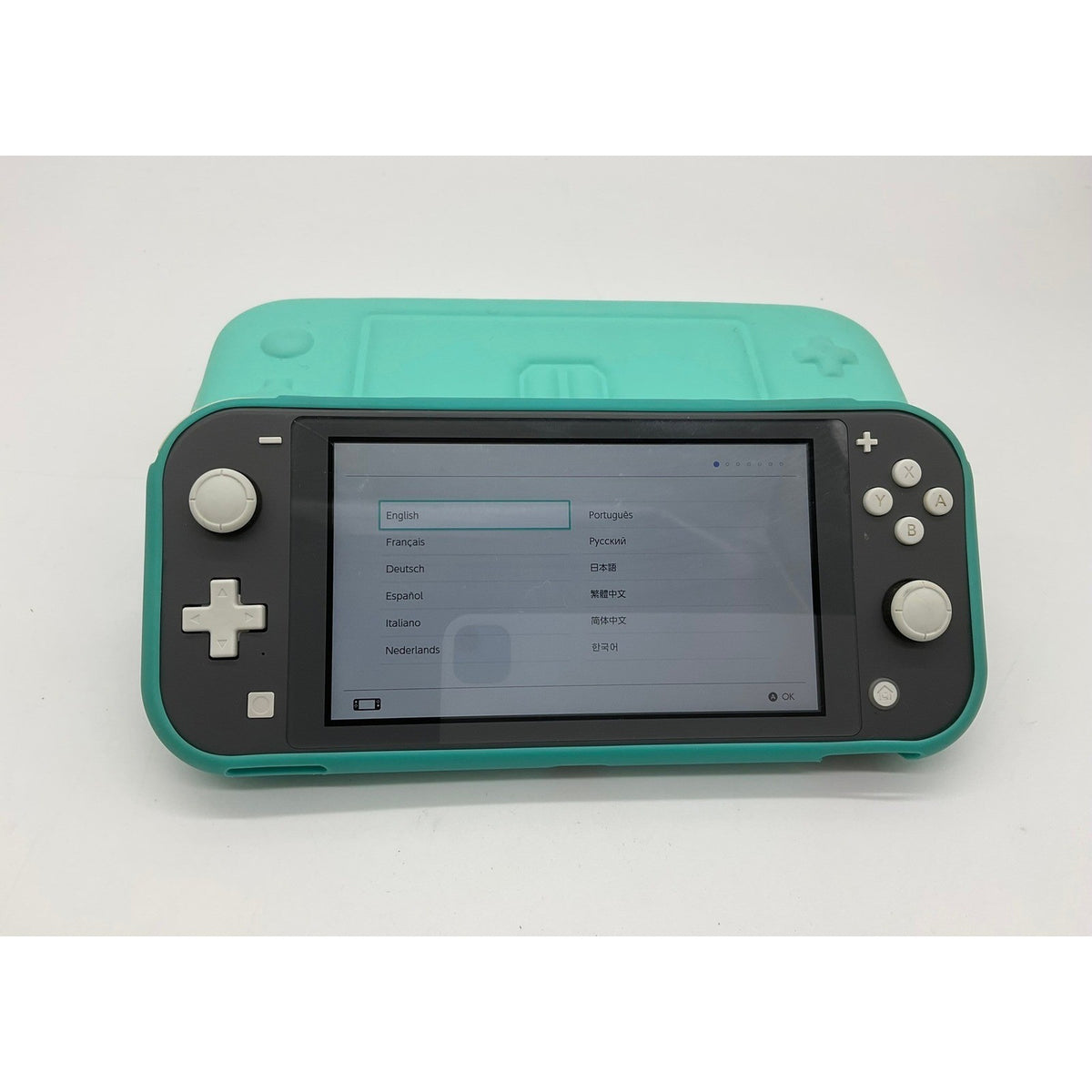 Nintendo Switch Lite Console Gray One Size Teal Case & Grip HDH-001 32GB  WORKS