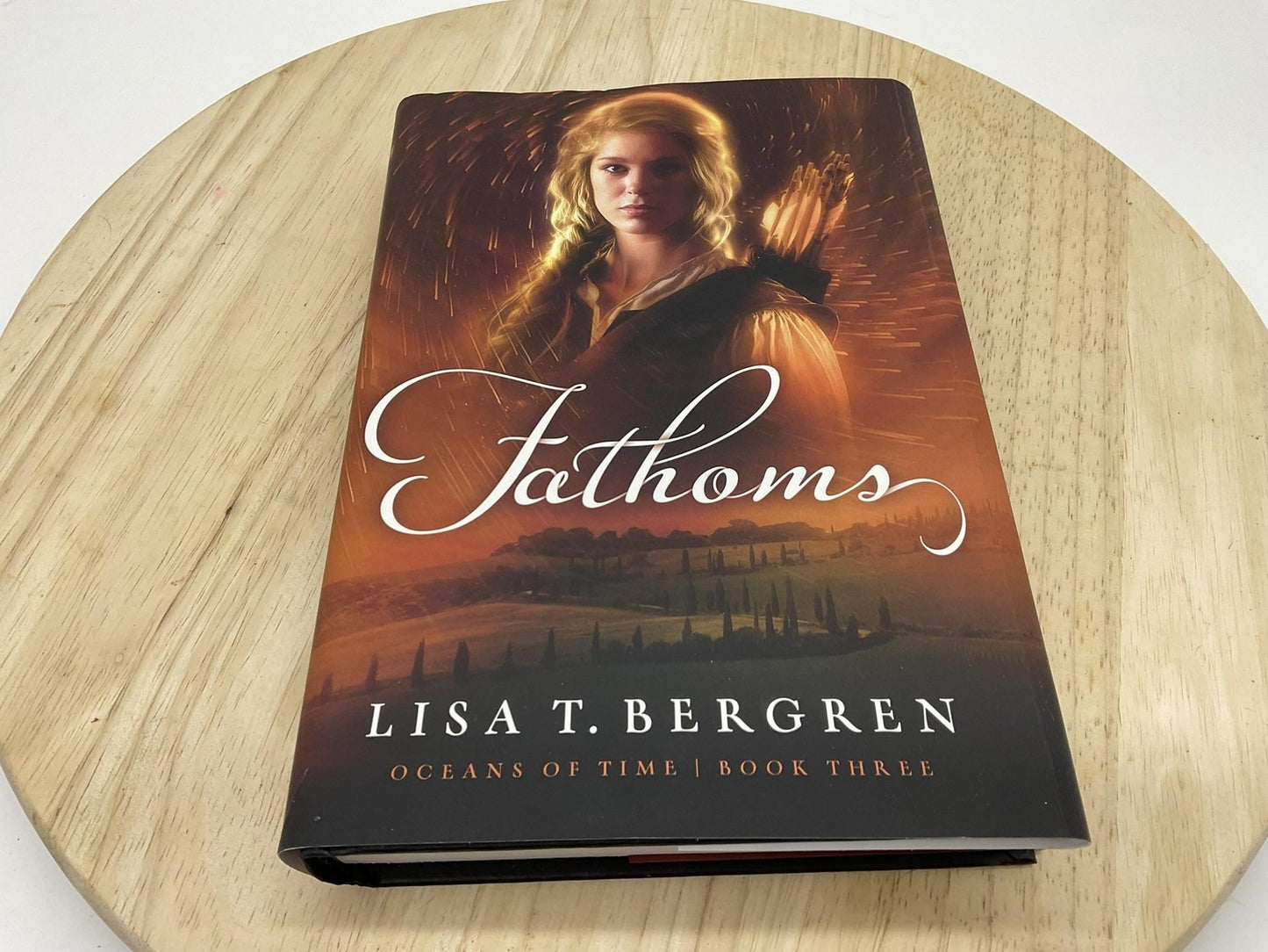 Fathoms Lisa T. Bergren Oceans Of Time Book 3 Hardcover Fantasy Dust Jacket
