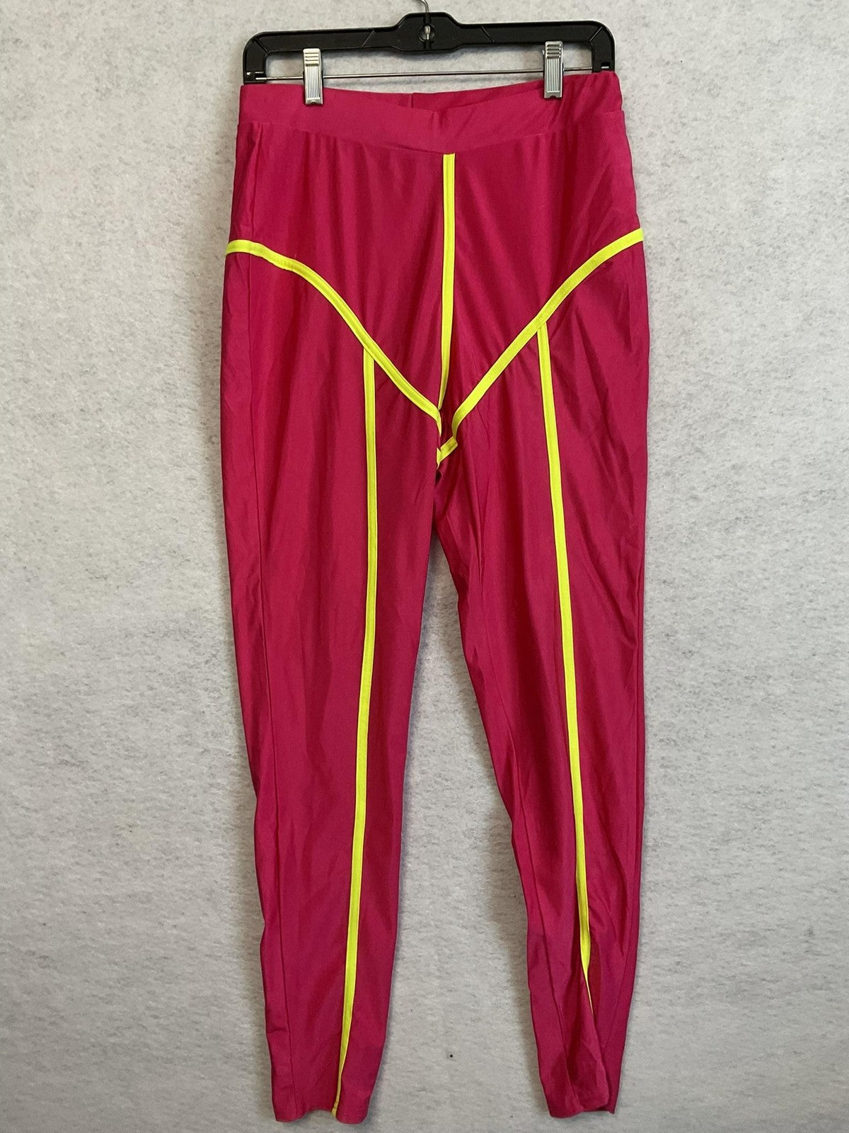 HL Leggings Womens XL Pink Ankle High Rise Contrast Piping Stretch Activewear