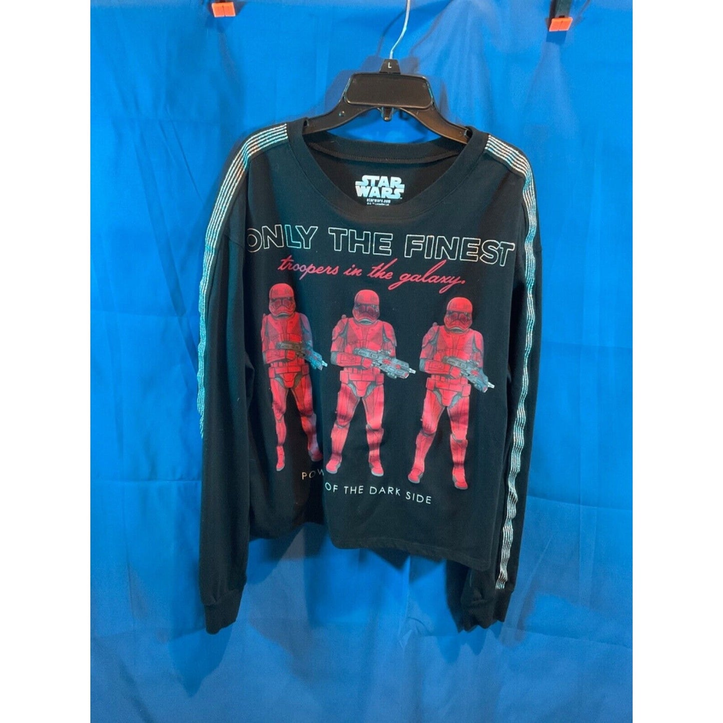 Star Wars Youth XXL Long Sleeve T-Shirt  Graphic Tee Power of the Dark Side