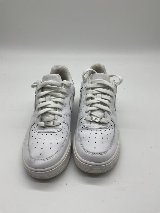Nike Air Force 1 Shoes Womens Size 7.5 White Leather Low Top Sneakers DD8959-100