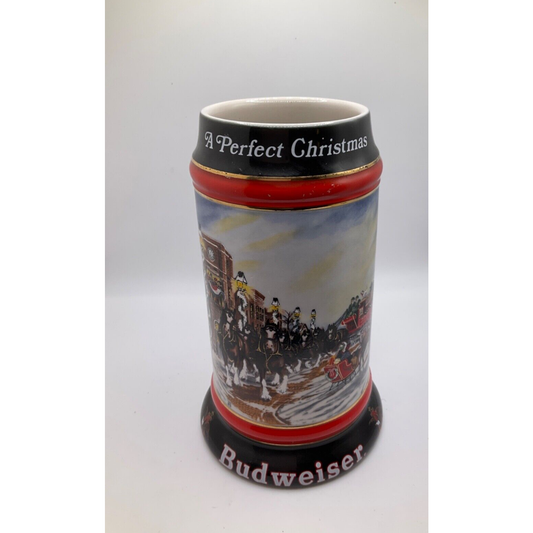 Budweiser Clydesdales 1992 Christmas Mug - Anheuser-Busch Exclusive Art