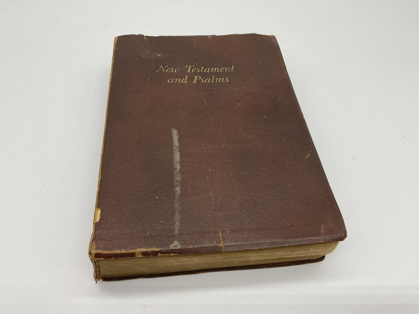 Holy Bible KJV New Testament Psalms Giant Print Royal Brown HC USA Vintage