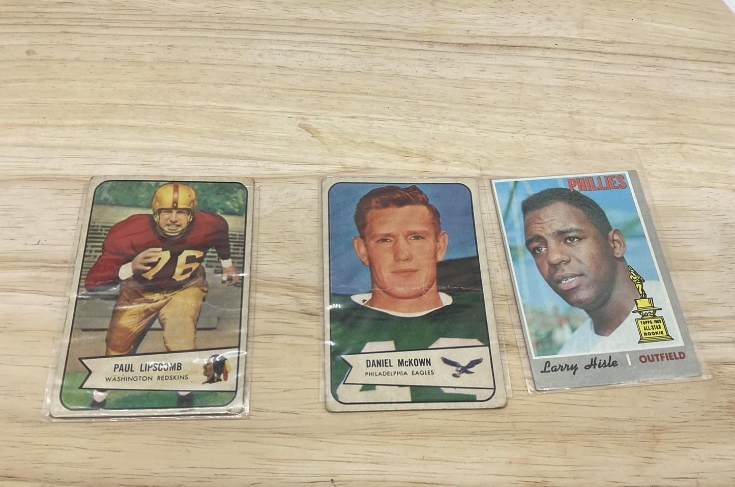 Vintage Paul Lipscomb Daniel McKown Larry Hisle Football Baseball Card Lot