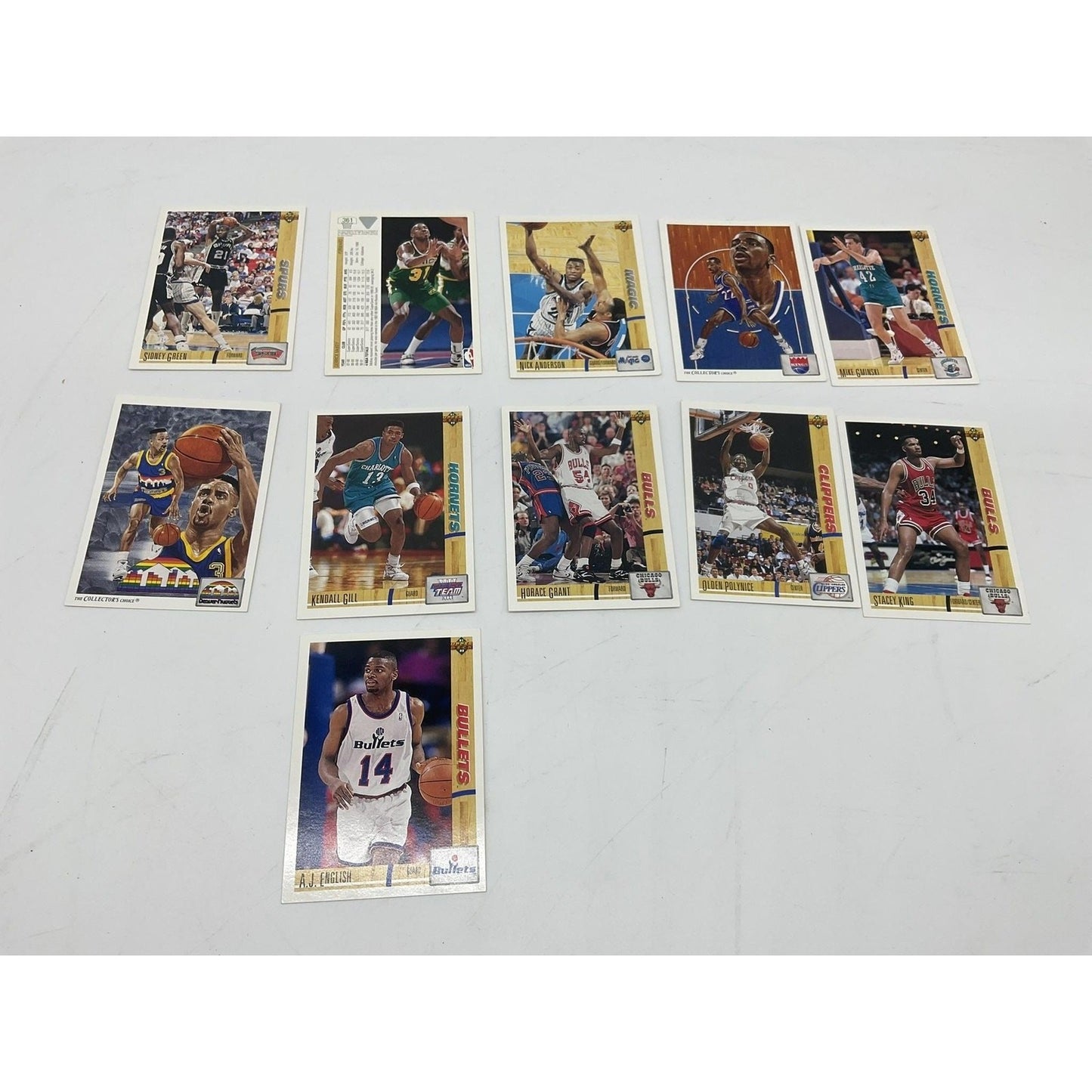 Vintage Upper Deck NBA Basketball Cards Lot 11 Horace Grant Bulls Gill Polynice