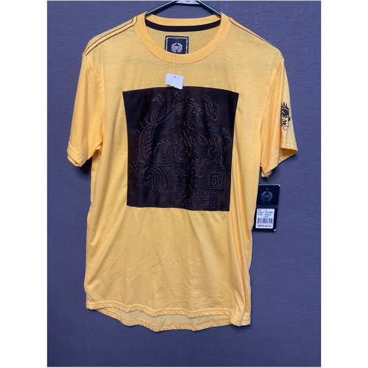 CR24 Chrome Edge Mens Tee Small Yellow Dragon Print NWT $64 MSRP
