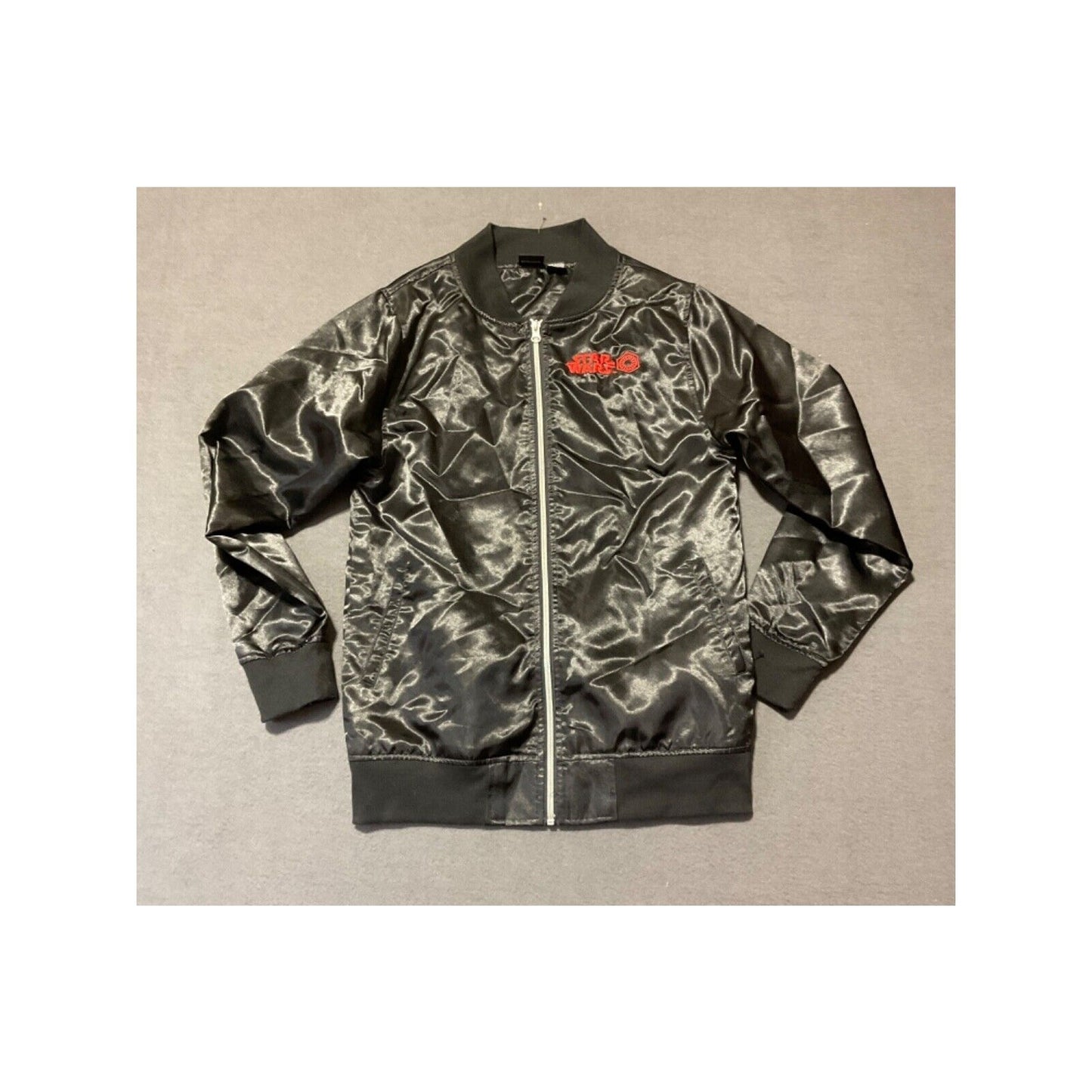 Star Wars Youth Satin Bomber Jacket LG Full Zip Outerwear